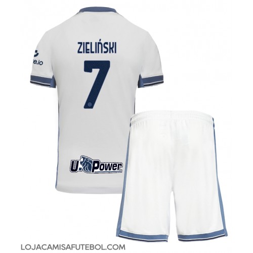 Camisa de Futebol Inter Milan Piotr Zielinski #7 Equipamento Secundário Infantil 2024-25 Manga Curta (+ Calças curtas)